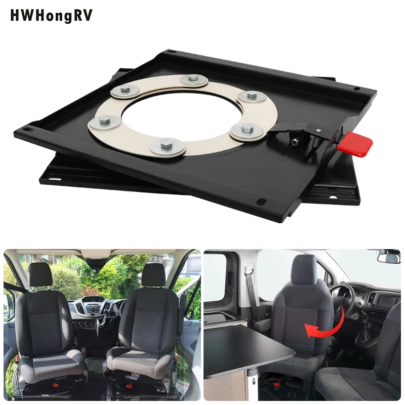 HWHONGRV Manual swivel base business car VW T5 T6 driver / passenger side swivel console for original seats