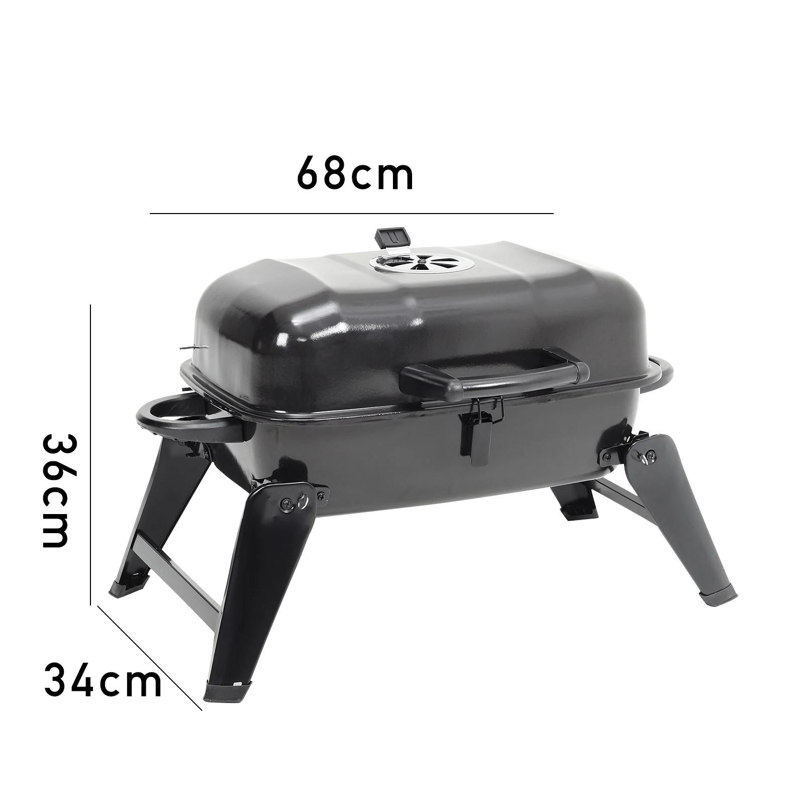 Voltsify Portable Charcoal Grill BBQ for Outdoor Patio, 68cm W X 34cm D X 36cm H