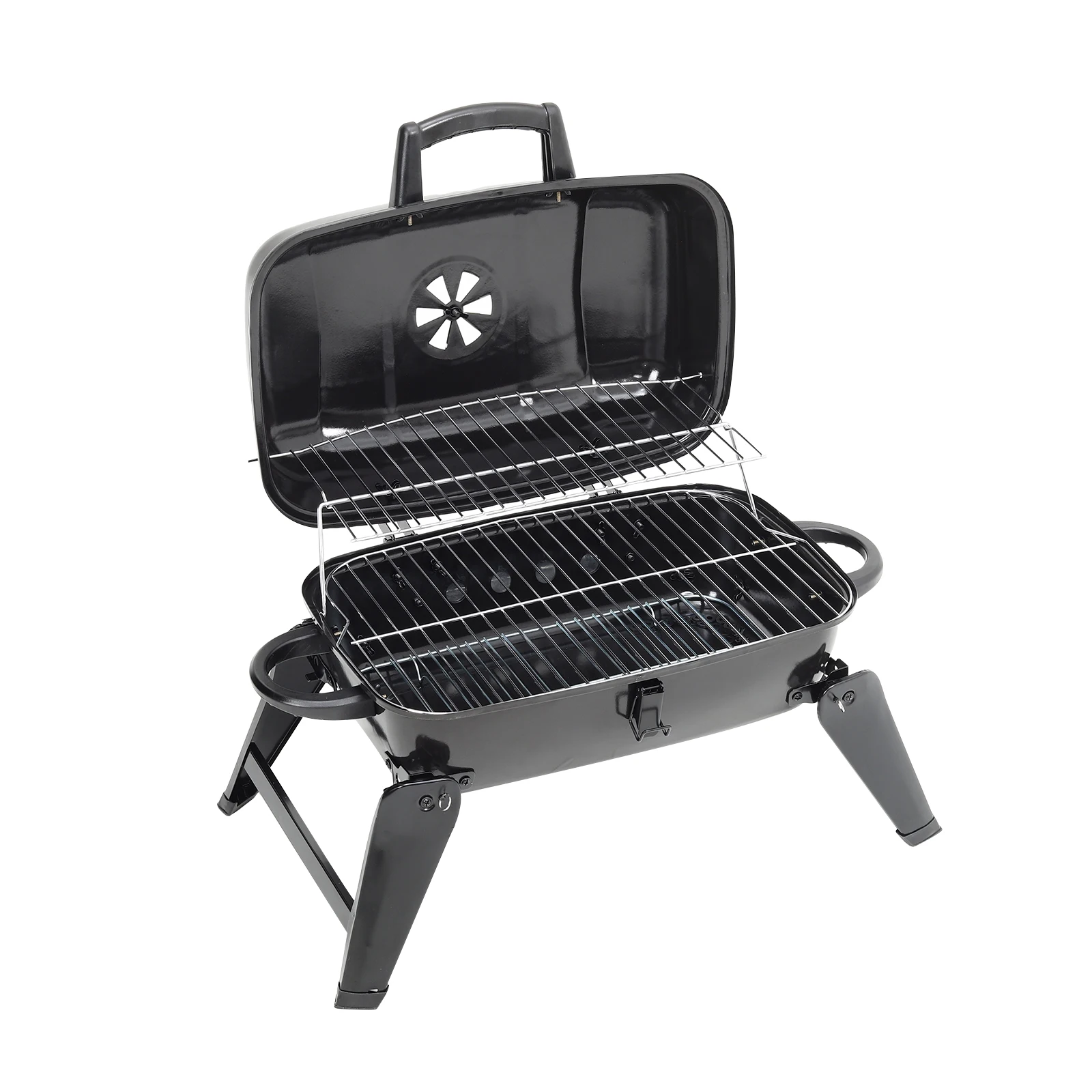 Voltsify Portable Charcoal Grill BBQ for Outdoor Patio, 68cm W X 34cm D X 36cm H