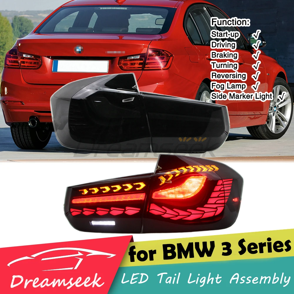 LED Rear Tail Light Assembly for BMW 3 Series F30 F35 & F80 M3 2012-2019 Brake Turn Signal Lamp Taillamp Driving Reversing Light
