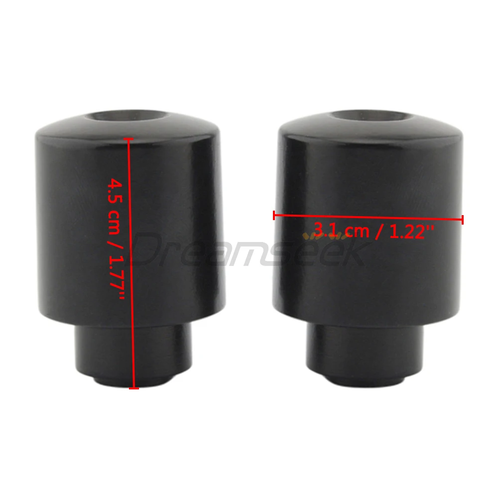 Black Handle Bar End Grips Cap Plugs for Honda Gold Wing GL1800 2001-2024 CBR600RR 2003-13 CBR929RR 00-01 Motorcycle Accessories