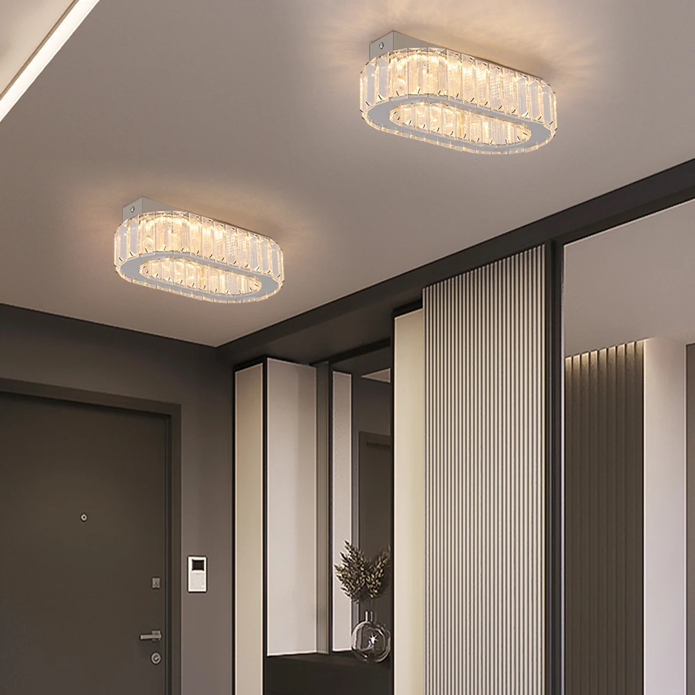 Modern Crystal Led Ceiling Lamp Hotel Lobby Dinning Room Ceiling Chandelier Light Fixture Home Decoration Pendant Lights Lustres