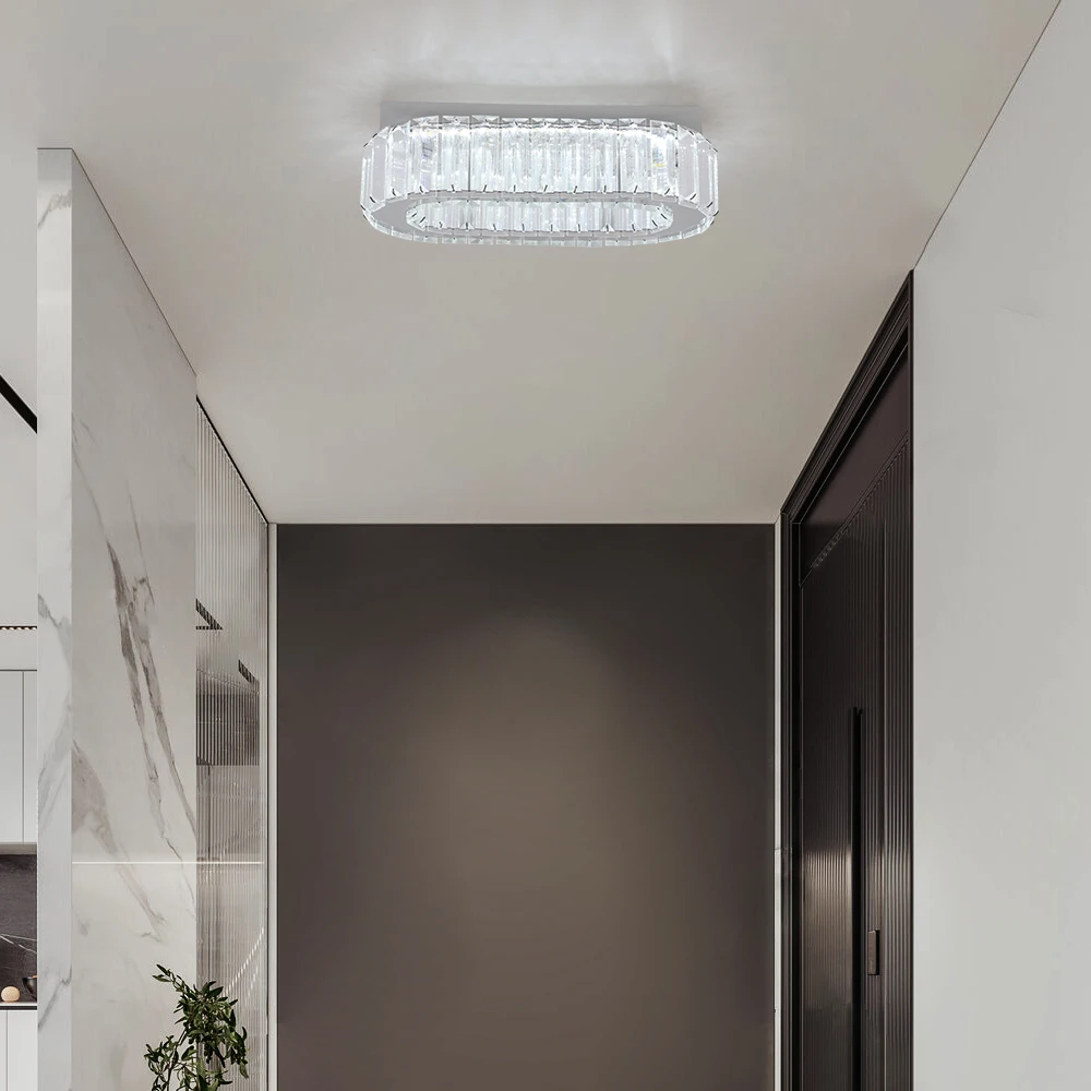 Modern Crystal Led Ceiling Lamp Hotel Lobby Dinning Room Ceiling Chandelier Light Fixture Home Decoration Pendant Lights Lustres