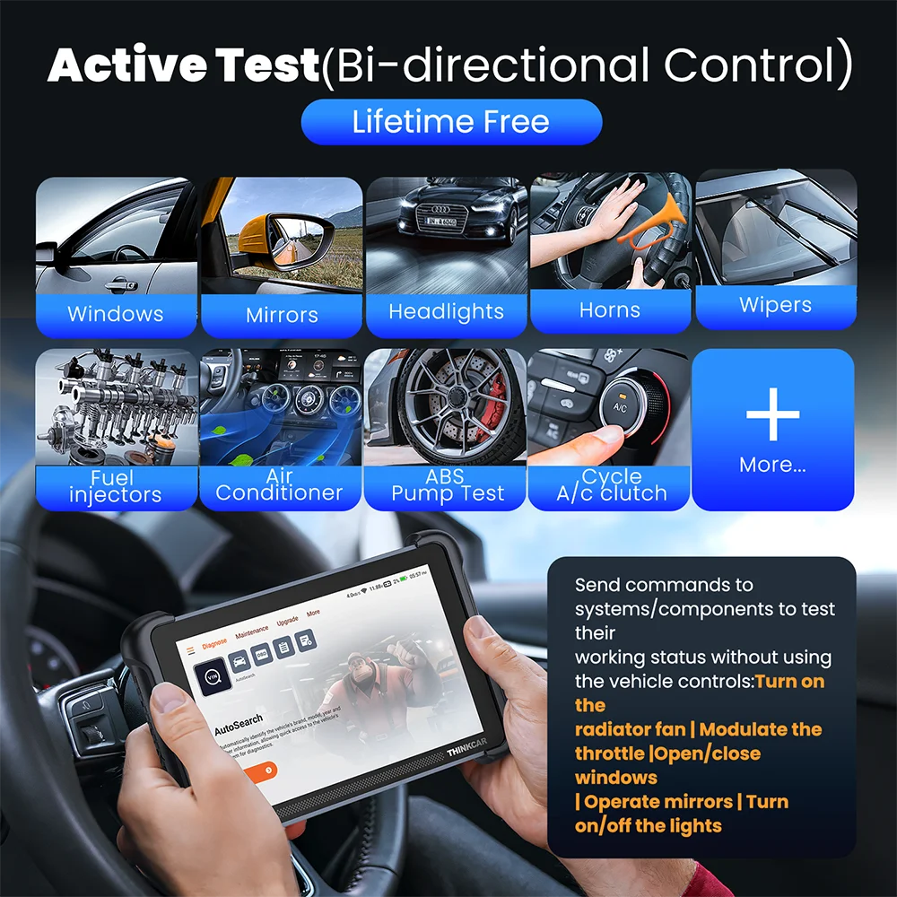 Lifetime Free Update THINKCAR THINKSCAN 689BT AI Assistant OBD2 Diagnostic Tool ECU Coding Bi-directional 35 Reset CANFD DOIP