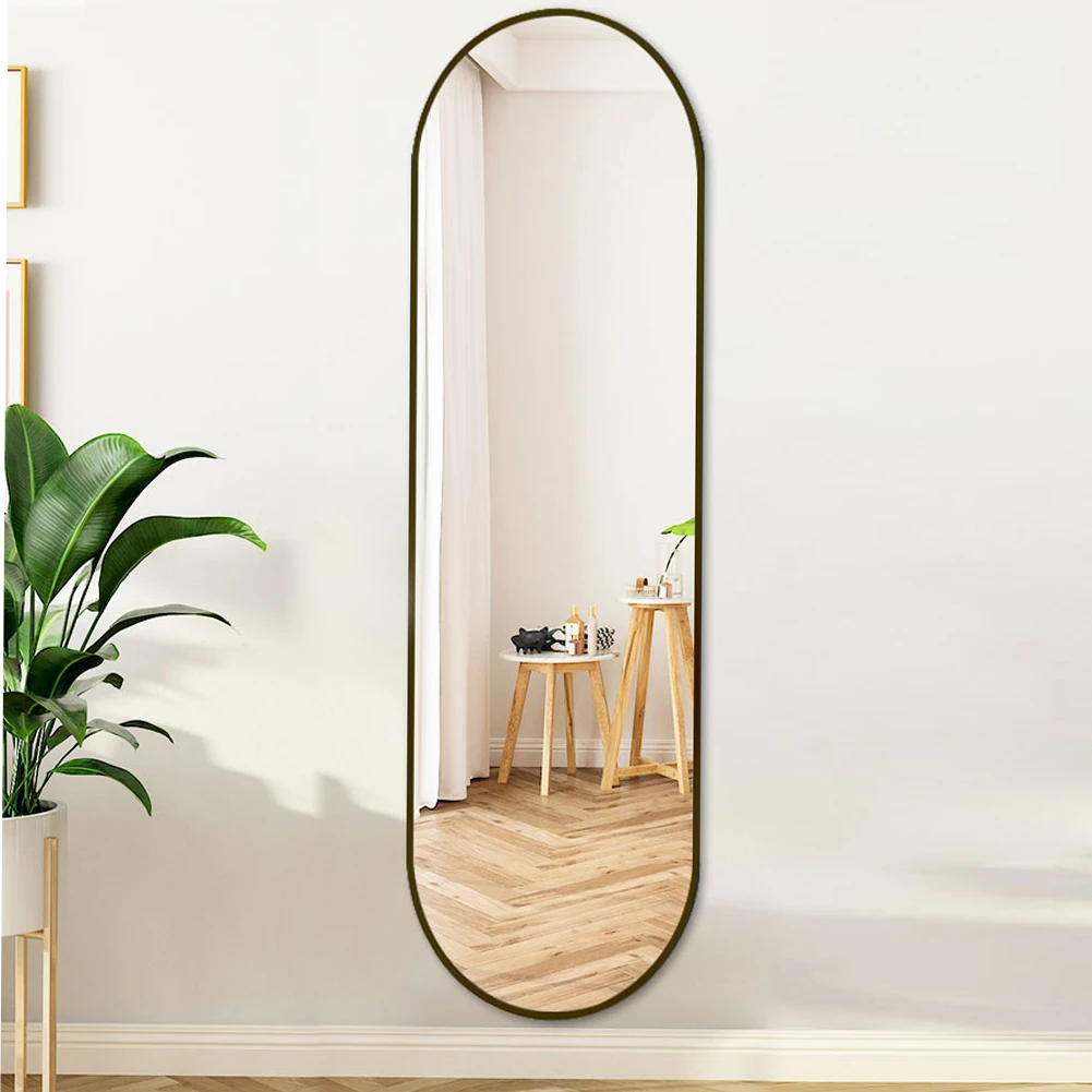 【Lifeideas】Black/Gold 150/160cm Oval Full Length Wall Mounted Mirror