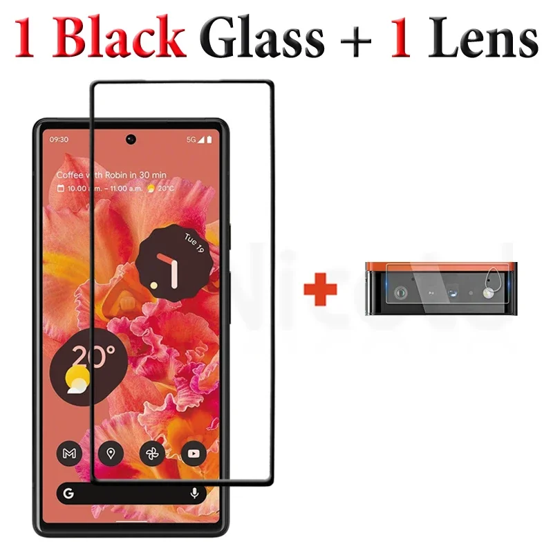 1-3pcs For Google Pixel 6 Glass For Google Pixel 6 Screen Protector Phone Film Transparent Tempered Glass For Pixel 6 Lens Film