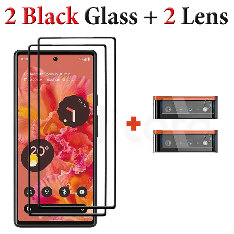 1-3pcs For Google Pixel 6 Glass For Google Pixel 6 Screen Protector Phone Film Transparent Tempered Glass For Pixel 6 Lens Film