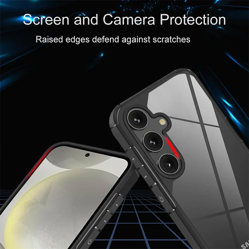 Hybrid Rugged Armor Shockproof Case for Samsung A55 A54 A53 A13 A32 A34 A52 S22 S23 S24 S25 Ultra Plus S21FE Hard Plastic Cover