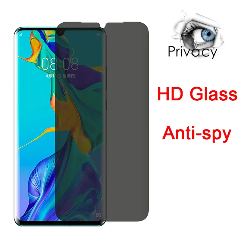 Anti-spy Protective Tempered Glass for Huawei P20 P40 Lite E 5G P30 Pro Privacy Screen Protector for Huawei P10 Plus films glass