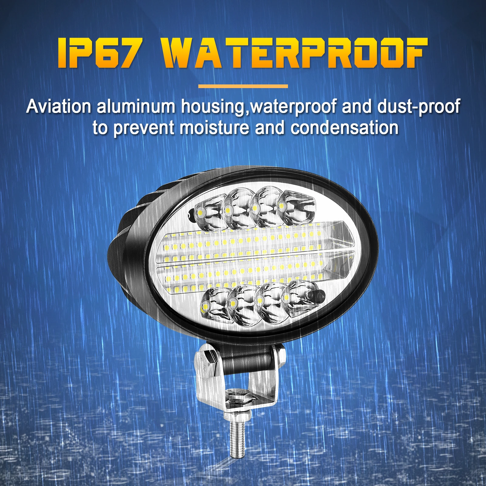 5inch 20W LED Oval Work Light Car Lamp 12V 24V Spotlight Offroad Cab Headlight for Mining Crane Dump Truck Tractor Forklift ATV