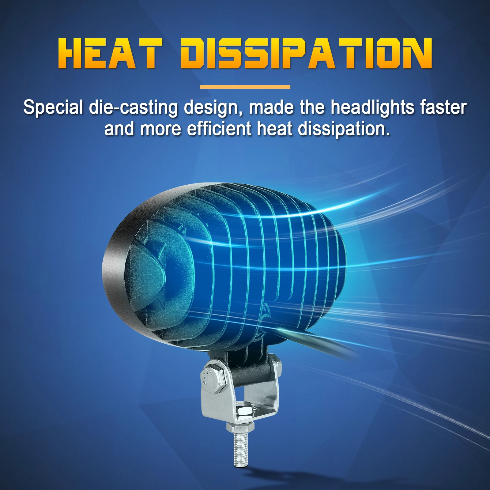 5inch 20W LED Oval Work Light Car Lamp 12V 24V Spotlight Offroad Cab Headlight for Mining Crane Dump Truck Tractor Forklift ATV