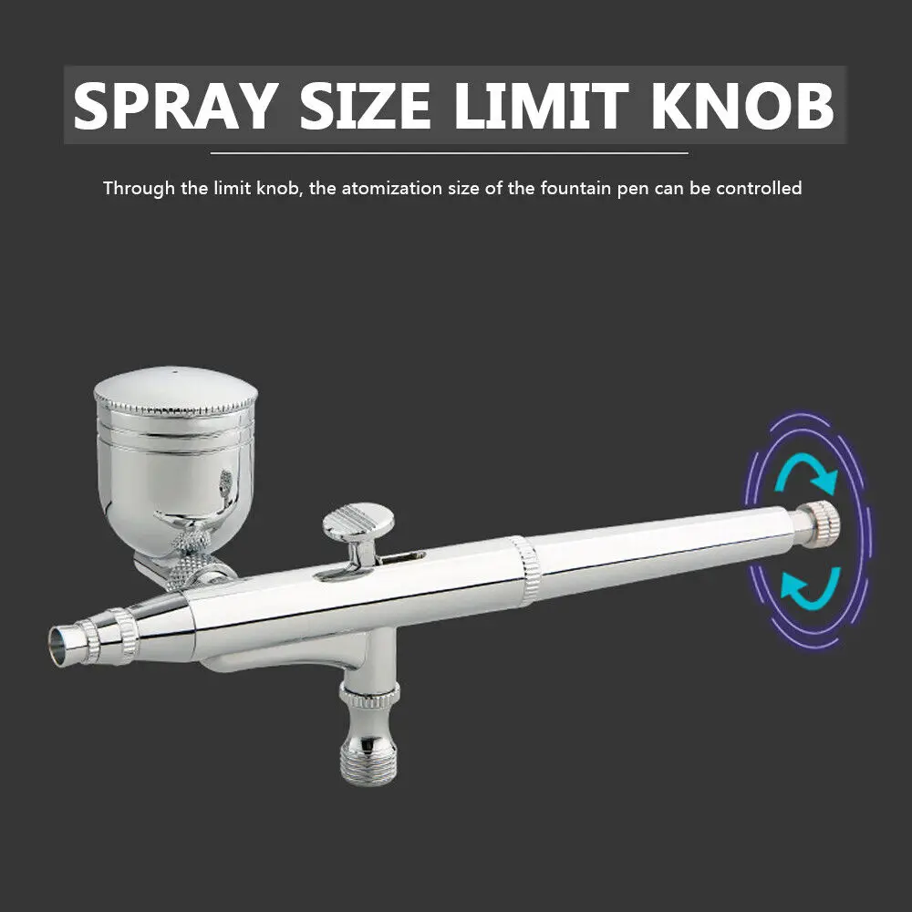 Art Car Painting Paint Art DIY Tool 0.2mm/0.3mm/0.5mm Double Action Airbrush Kit Air Brush Spray Gun Set