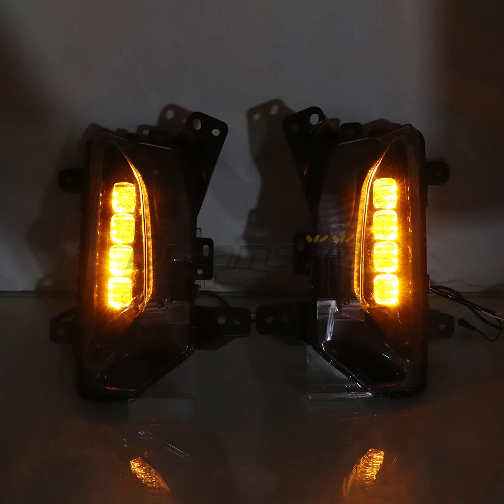 LED DRL Daytime Running Light for Chevrolet Chevy Equinox Facelift Model 2022 2023 2024 Fog Lamp with Sequential Turn Indicator