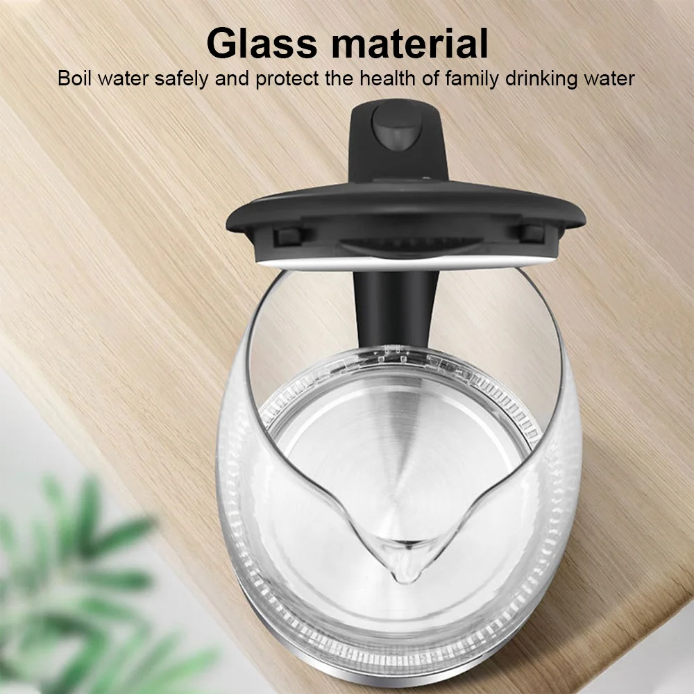 2L Larger Capacity Electric Kettle 220V Glass Tea Kettle Home Kitchen Water Heater EU/UK Plug Water Boiler