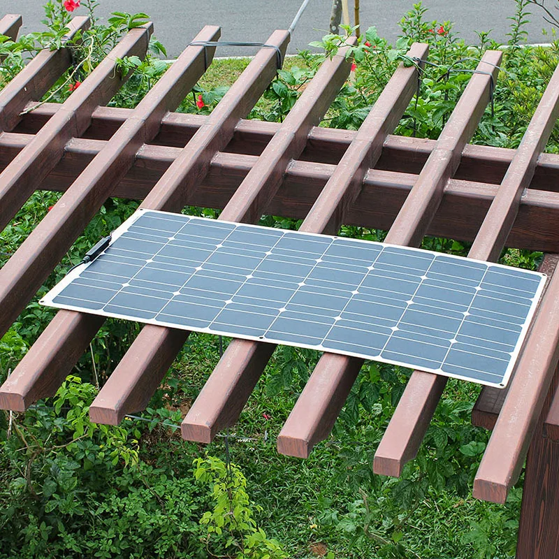 Solar Panel Battery Charger 50W 120W 12V Flexible Solar Panel 18V Photovoltaic Mono Module for Caravan Home Roof Car Motorhome