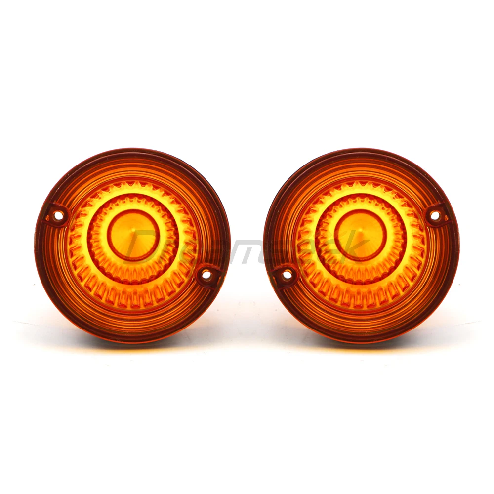 Turn Signal Light Cover Bezel Yellow Lens for Harley Touring Road Glide Electra Glide Road King 1986-2021 Indicator Visor Trim