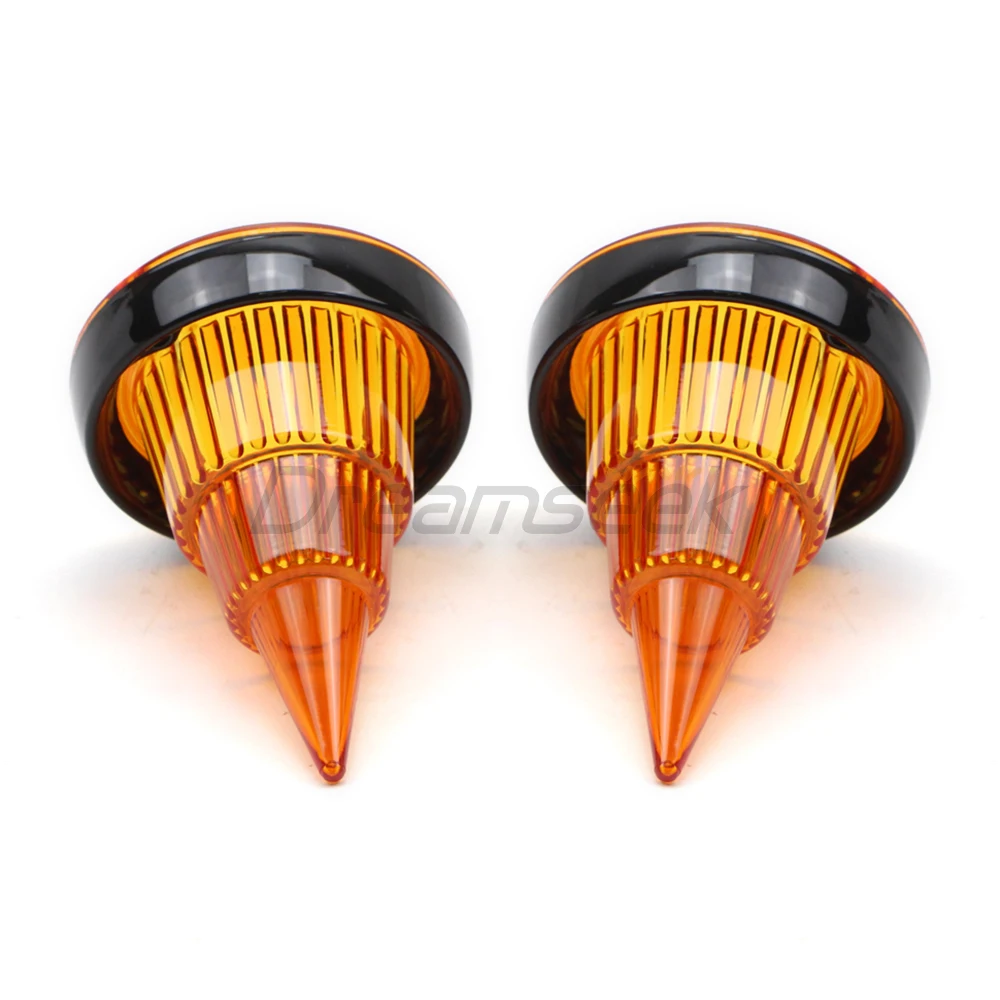 Turn Signal Light Cover Bezel Yellow Lens for Harley Touring Road Glide Electra Glide Road King 1986-2021 Indicator Visor Trim