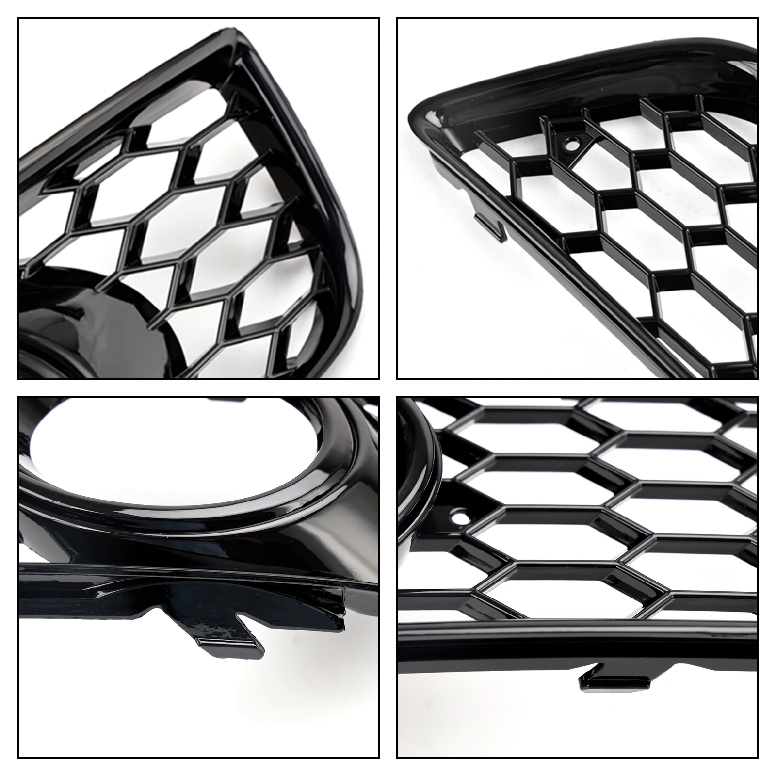 Artudatech Honeycomb Bumper Front Fog Light Grill Grille Cover Fit for for Audi A3 8P 2009-2013