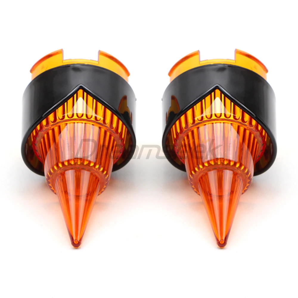 Yellow Lens Turn Signal Light Cover Blinker Bezel for Harley Dyna Softail 2000-2024 Motorcycle Indicator Visor Ring Trim