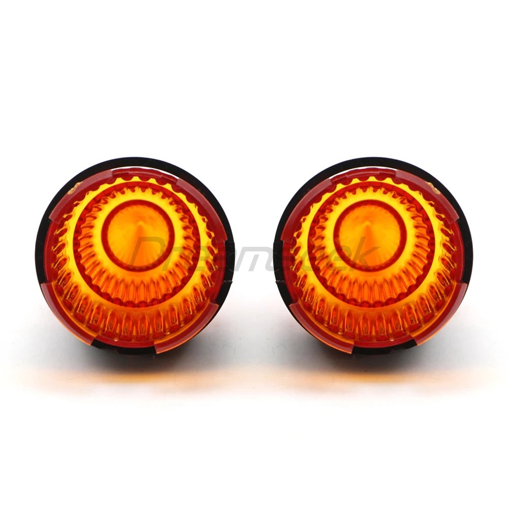 Yellow Lens Turn Signal Light Cover Blinker Bezel for Harley Dyna Softail 2000-2024 Motorcycle Indicator Visor Ring Trim