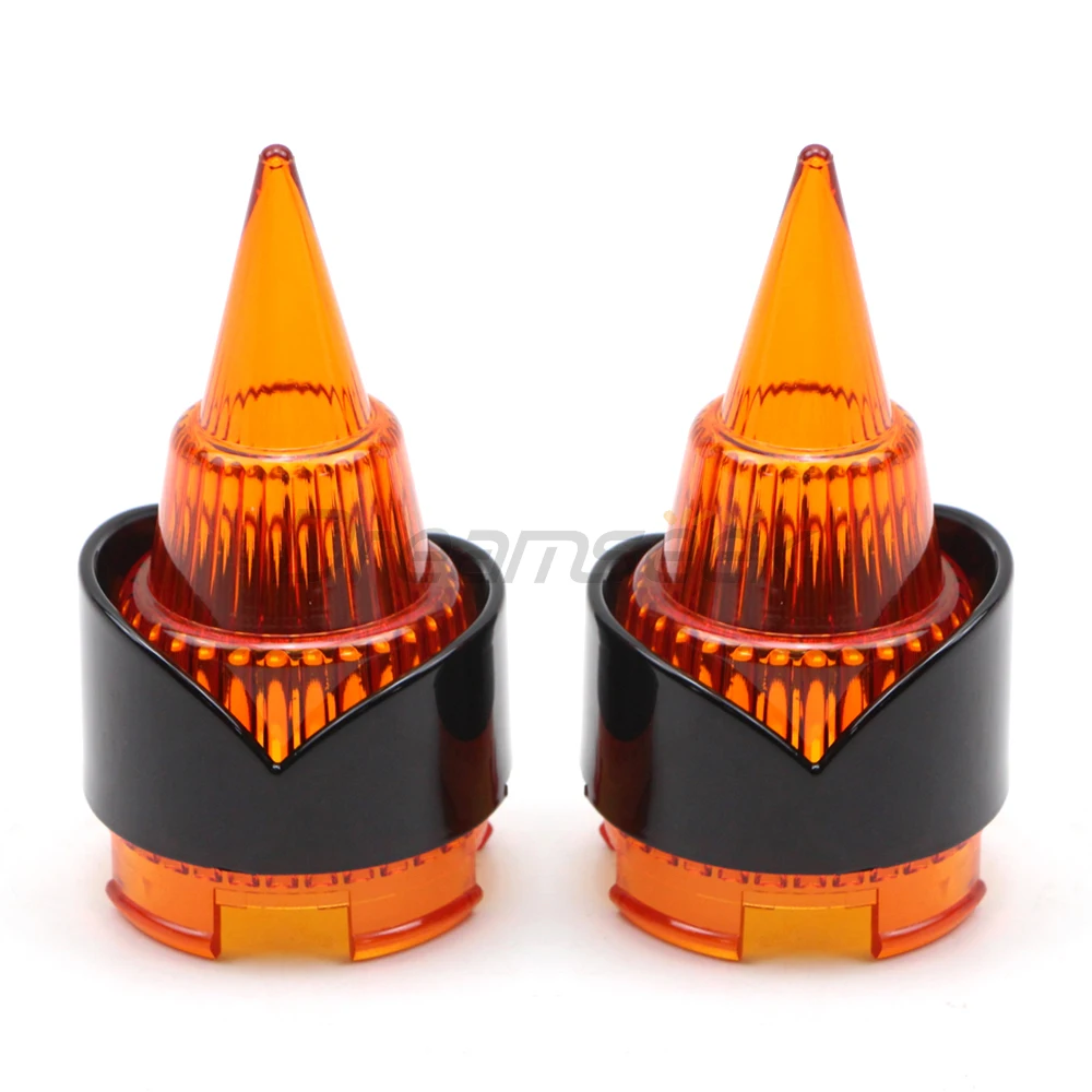 Yellow Lens Turn Signal Light Cover Blinker Bezel for Harley Dyna Softail 2000-2024 Motorcycle Indicator Visor Ring Trim