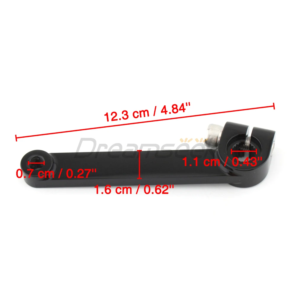 Inner Gear Shift Arm Lever Shifter Rocker Rod for Harley Electra Glide Super Glide Road King FLHR 1985-1996 Black CNC Aluminum