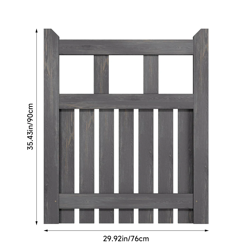 Outdoor Wooden Garden Gate Fence Door with T-hinges Stainless Steel Door Bolt
