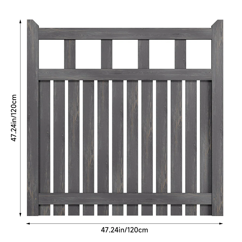 Outdoor Wooden Garden Gate Fence Door with T-hinges Stainless Steel Door Bolt