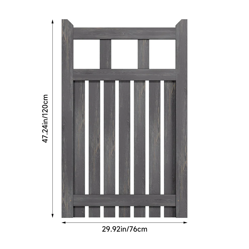 Outdoor Wooden Garden Gate Fence Door with T-hinges Stainless Steel Door Bolt