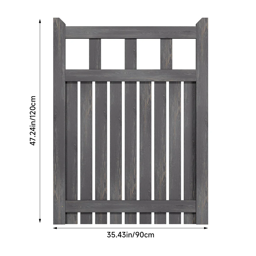 Outdoor Wooden Garden Gate Fence Door with T-hinges Stainless Steel Door Bolt