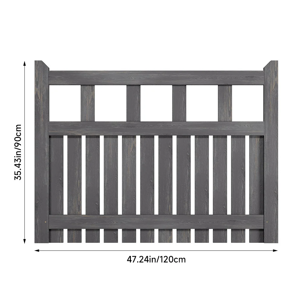 Outdoor Wooden Garden Gate Fence Door with T-hinges Stainless Steel Door Bolt
