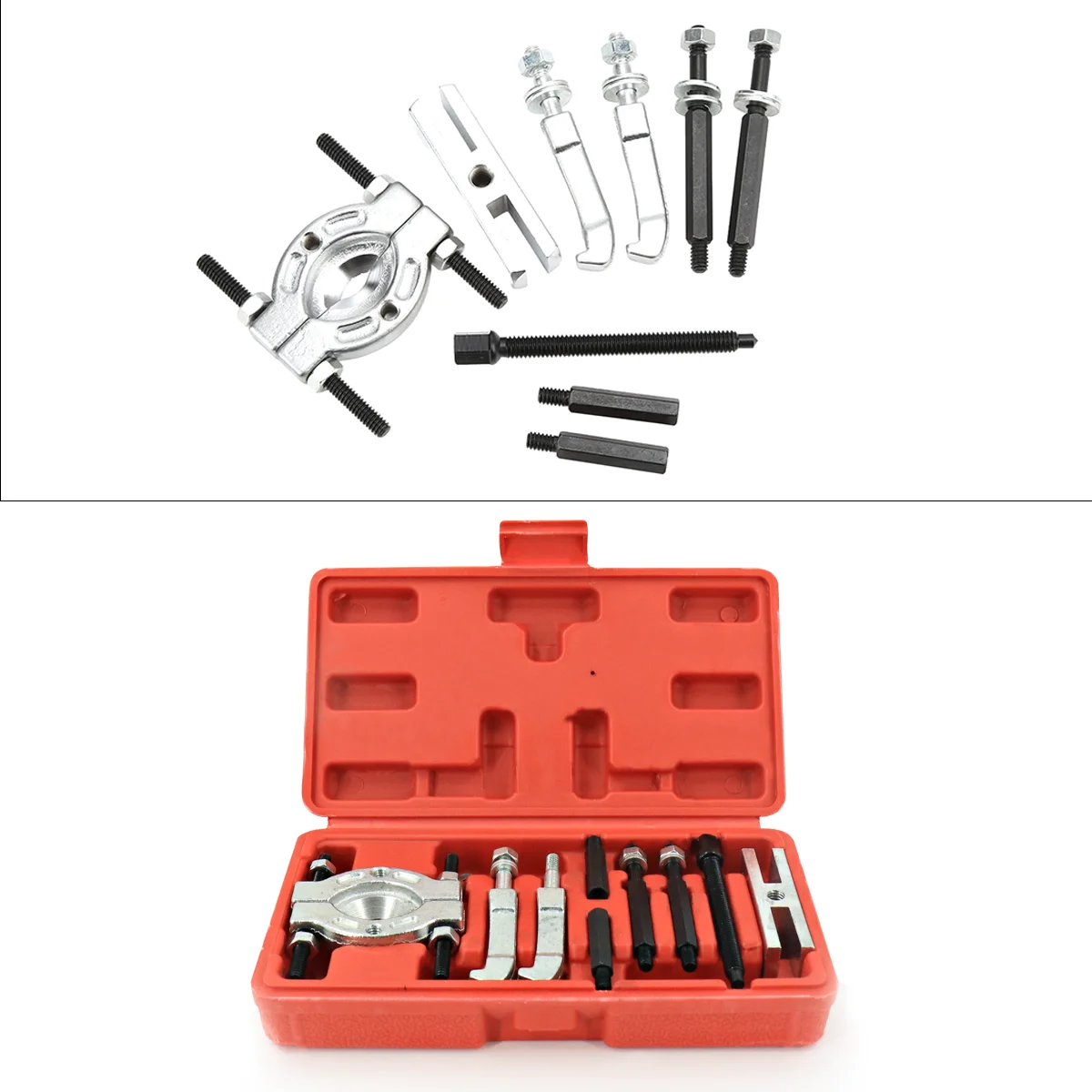 9PCS Mini Bearing Separator Set Gear Puller Splitter Tool Extractor Gear Wheels Bearing Removal Tool Set With Box