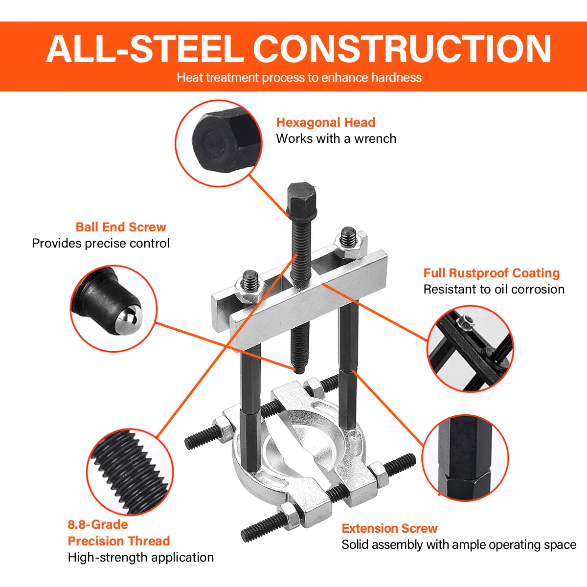9PCS Mini Bearing Separator Set Gear Puller Splitter Tool Extractor Gear Wheels Bearing Removal Tool Set With Box