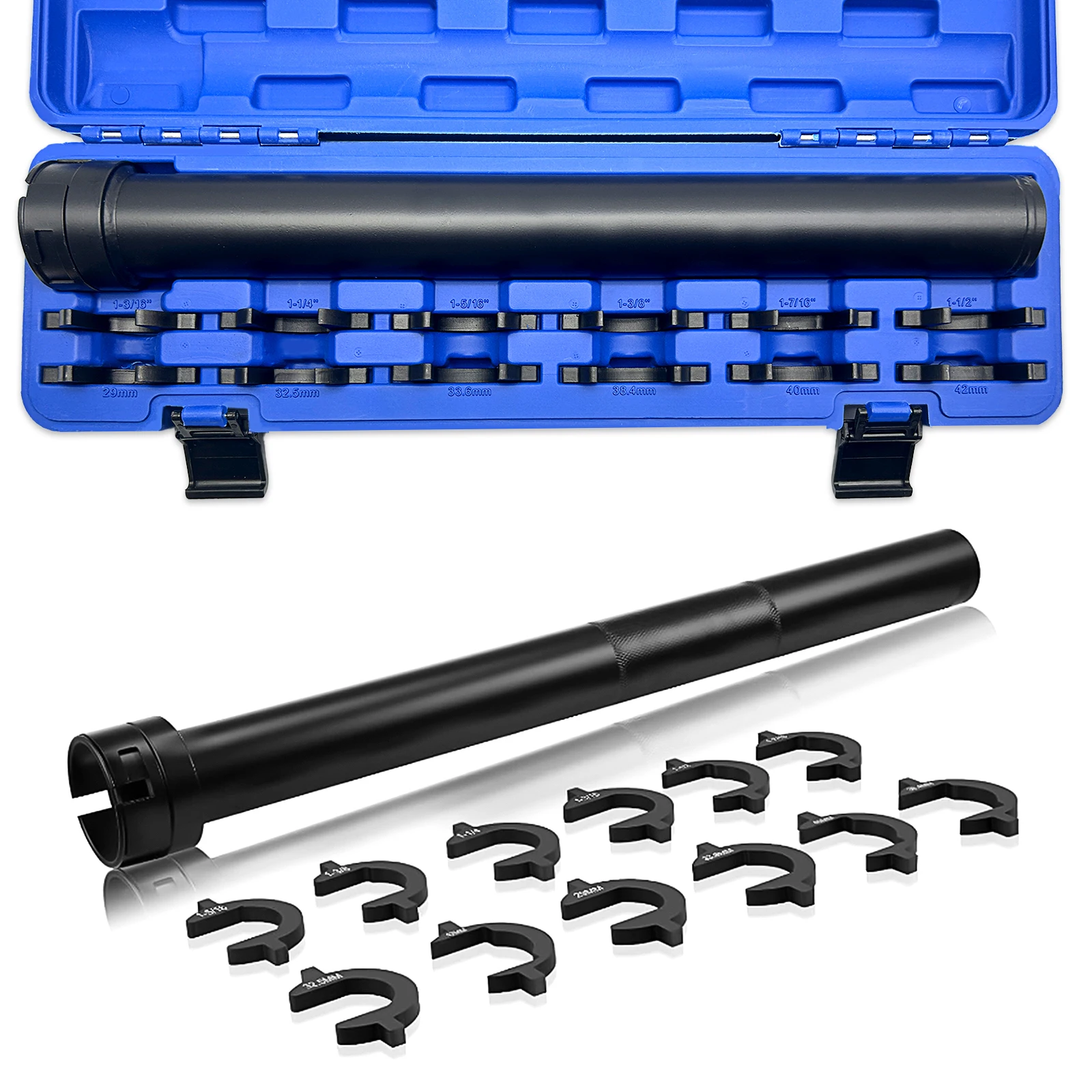 13PCS Inner Tie Rod Removal & Installation Remover Tie Rod 1/2'' Inch Drive Adapters Tools Inner Tie Rod Removal Tools Kits