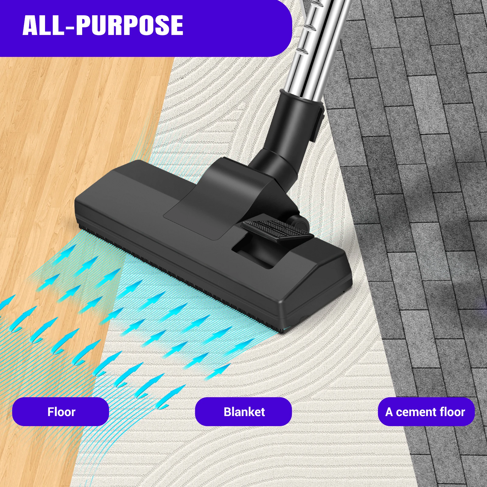 DayPlus Basics Cylinder Bagless Vacuum Cleaner with HEPA filter for Hardfloor, Carpet & Car, Compact & Lightweight, 3800W, 1.5L