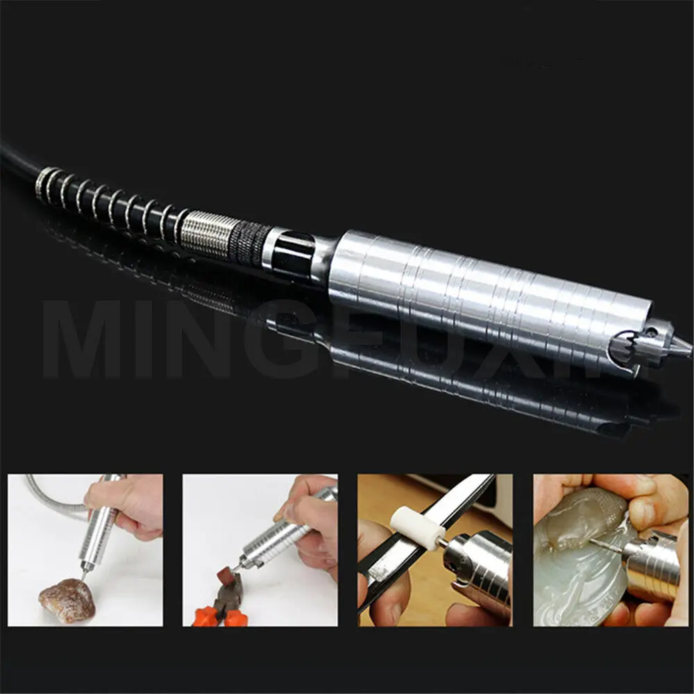 800W Mini Bench Grinder Metal Jewellery Polisher Buffer Polishing Machine with Flex Shaft for Dental, Amber, Metal, Jade