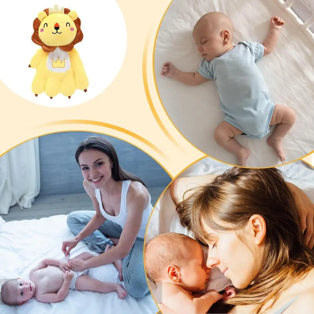 Babies Soothing Pillow Cute Animal Baby Sleep Aid Sleeping Palm Soothes Palm Anti-Startle Sleep Companion Toys Baby Startle