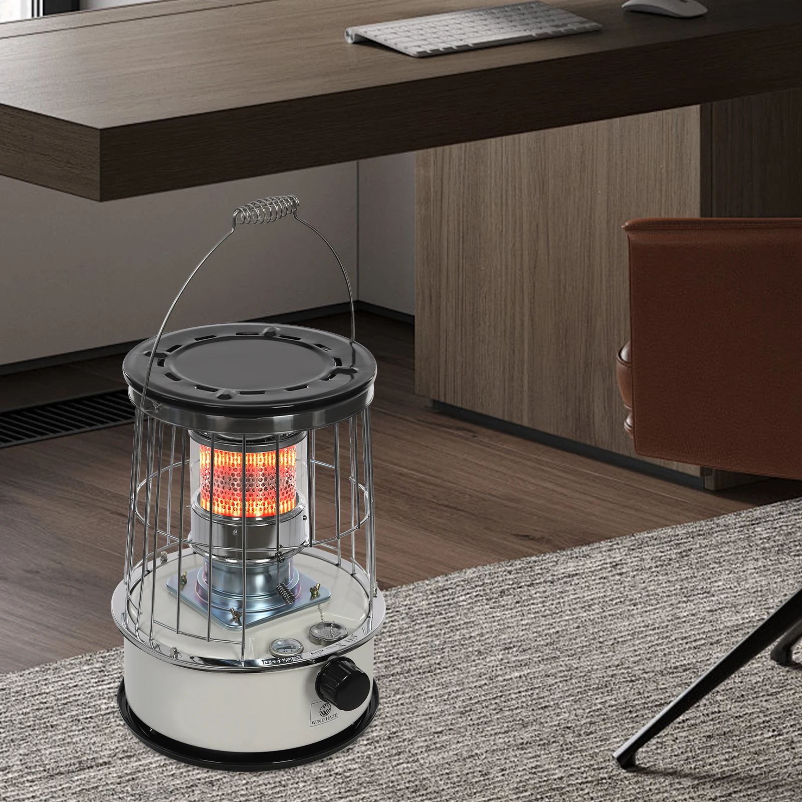 6L Portable Kerosene Space Heater Home Heater Outdoor Camping Stove Kerosene Stove for Barbecue Ice Fishing Hunting Cooking