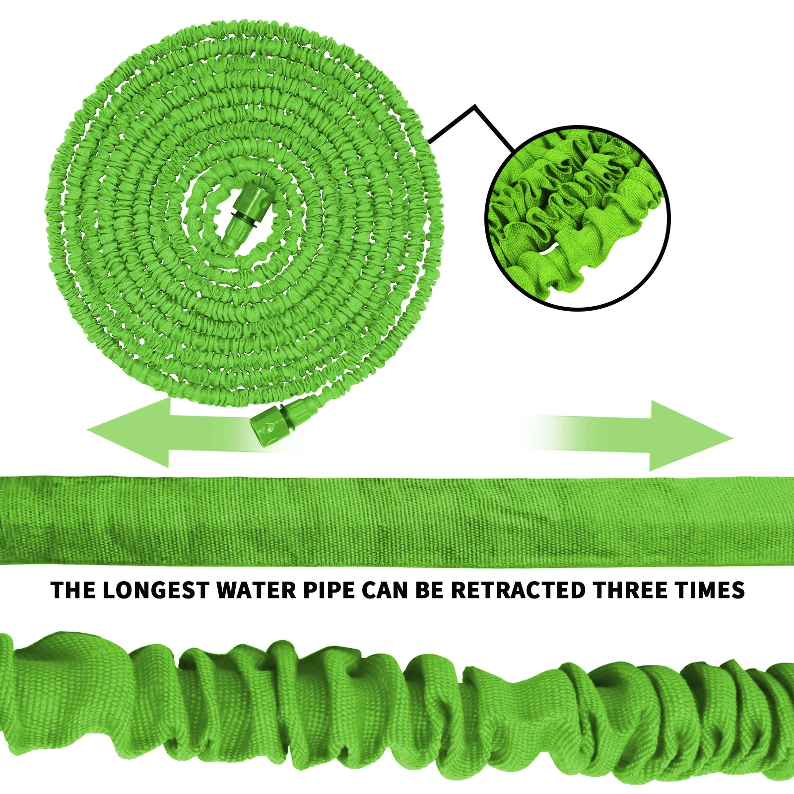 Garden Hose Pipe 75FT/100FT/150FT/200FT Expandable Garden Hosepipe Strongest Double Latex Inner Tube with 7 Function Spray Gun