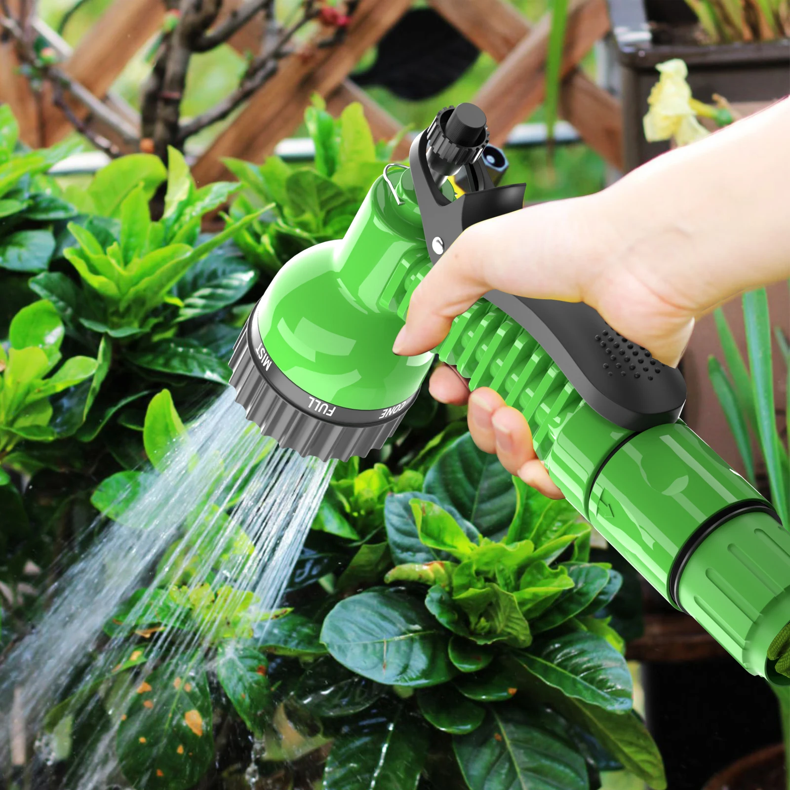 Garden Hose Pipe 75FT/100FT/150FT/200FT Expandable Garden Hosepipe Strongest Double Latex Inner Tube with 7 Function Spray Gun