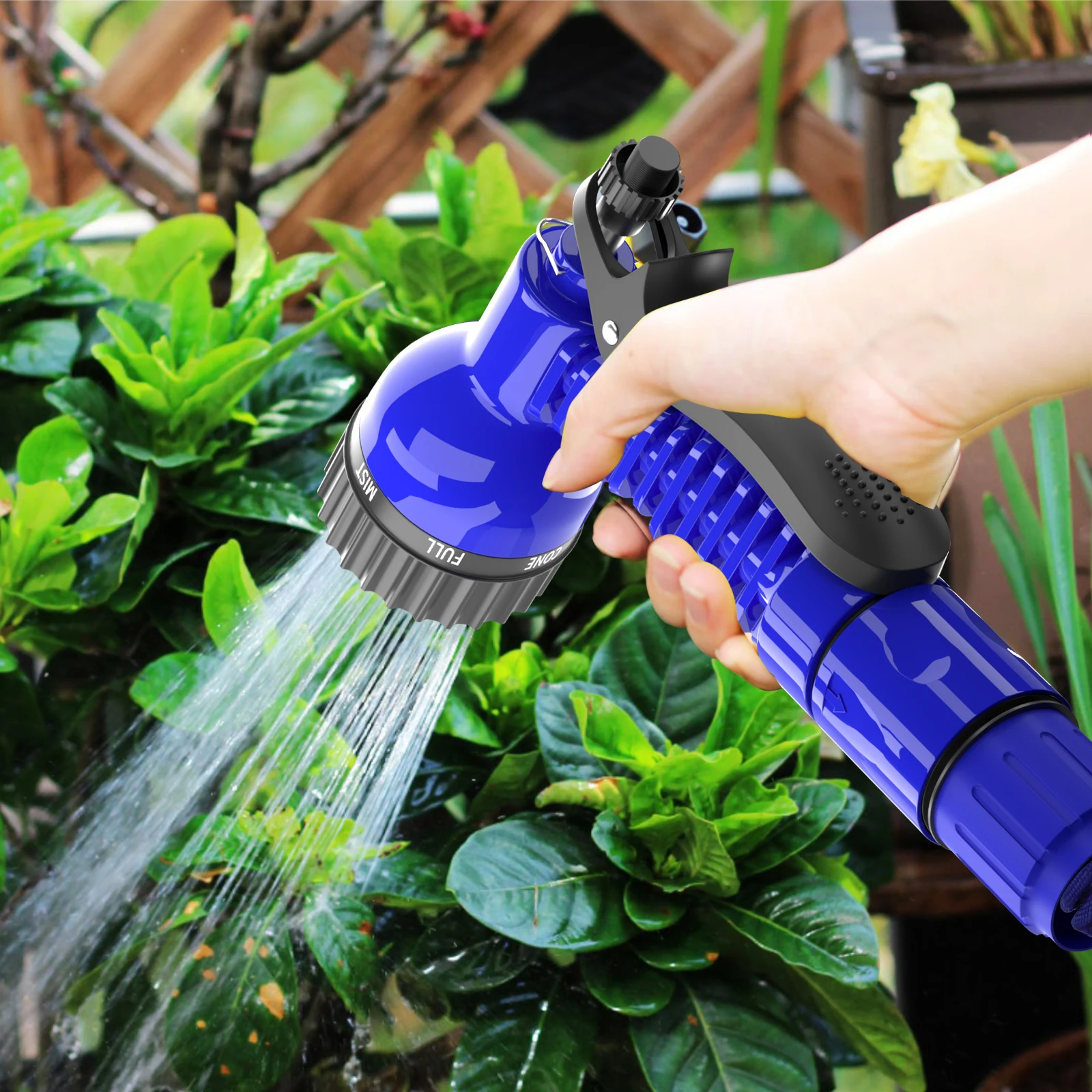 Garden Hose Pipe 75FT/100FT/150FT/200FT Expandable Garden Hosepipe Strongest Double Latex Inner Tube with 7 Function Spray Gun