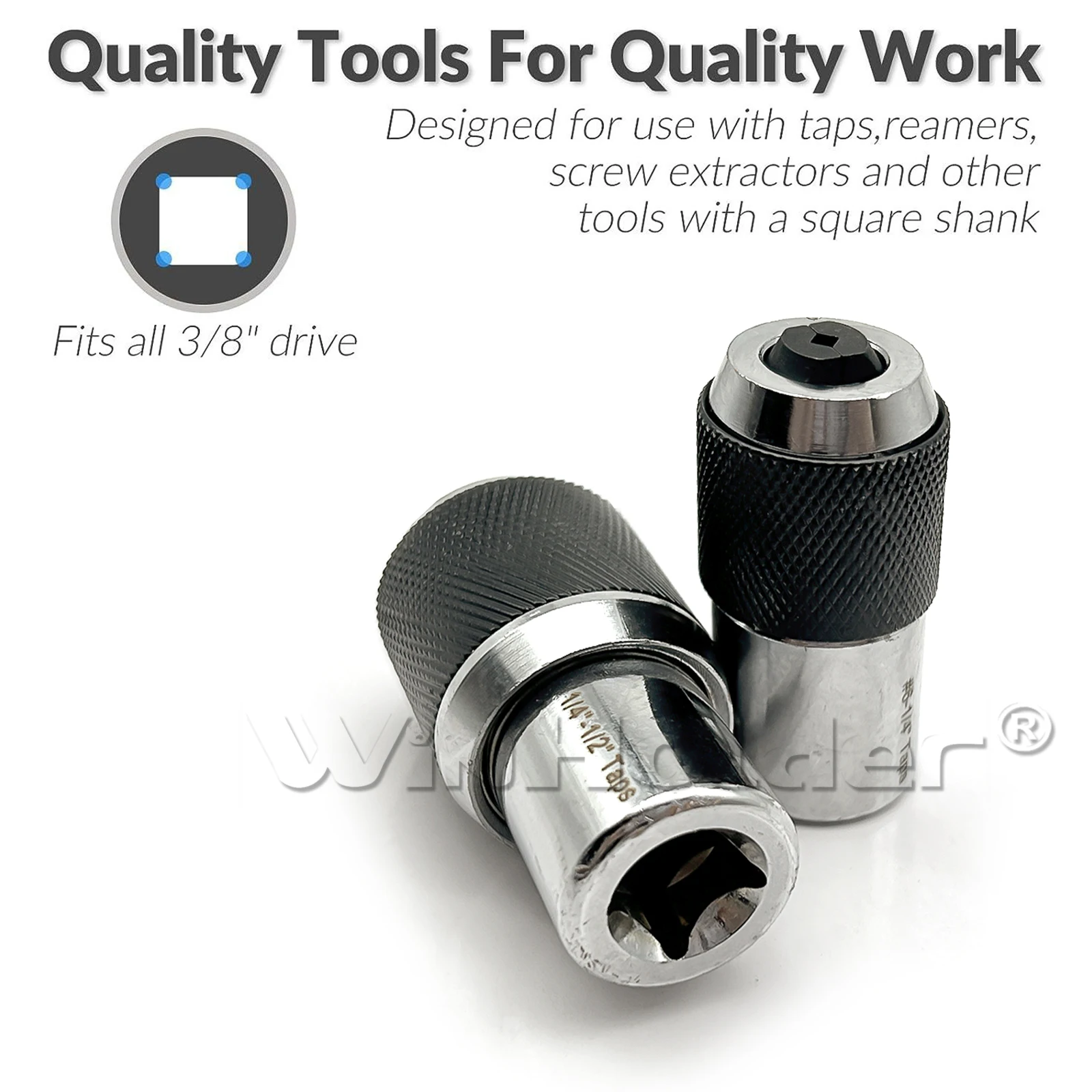 2pc Adjustable Thread Tap Socket Set for Accurate Tapping Reaming Extraction Tool