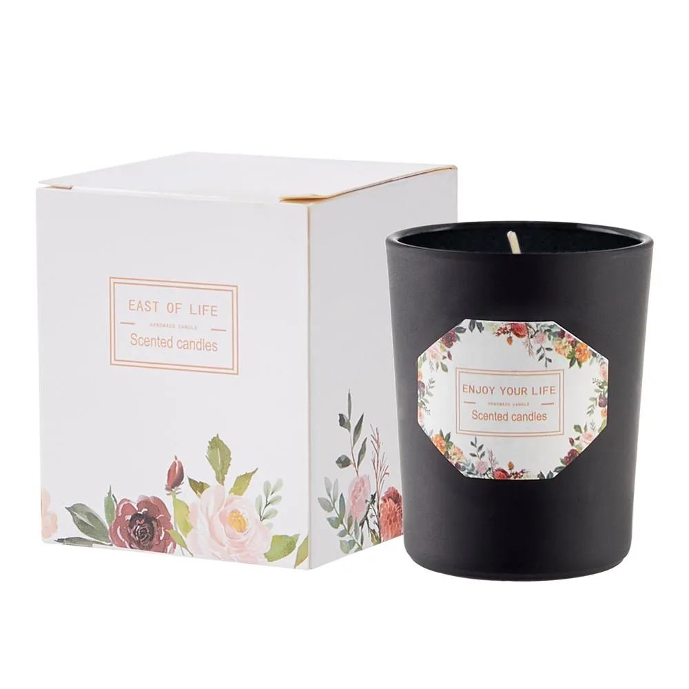 【Lifeideas】Handheld Gift Colored Glass Cup Fragrance Aromatherapy Candle