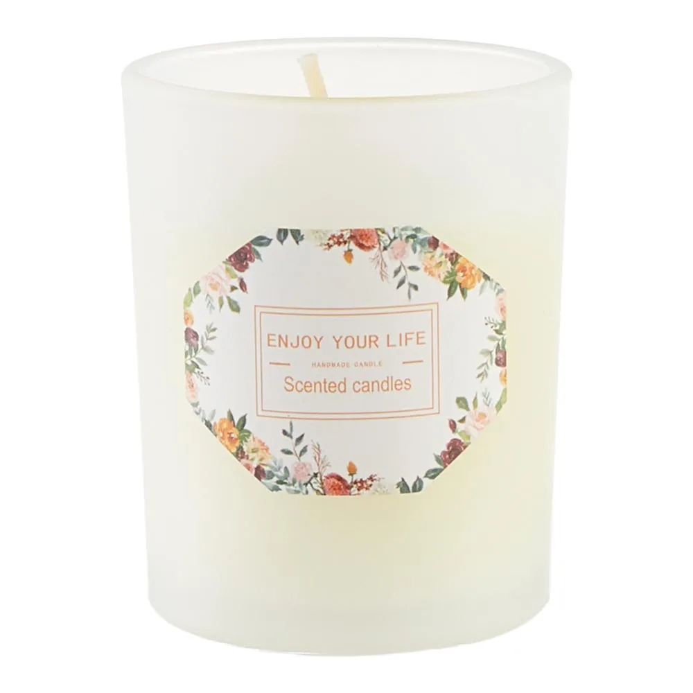【Lifeideas】Handheld Gift Colored Glass Cup Fragrance Aromatherapy Candle