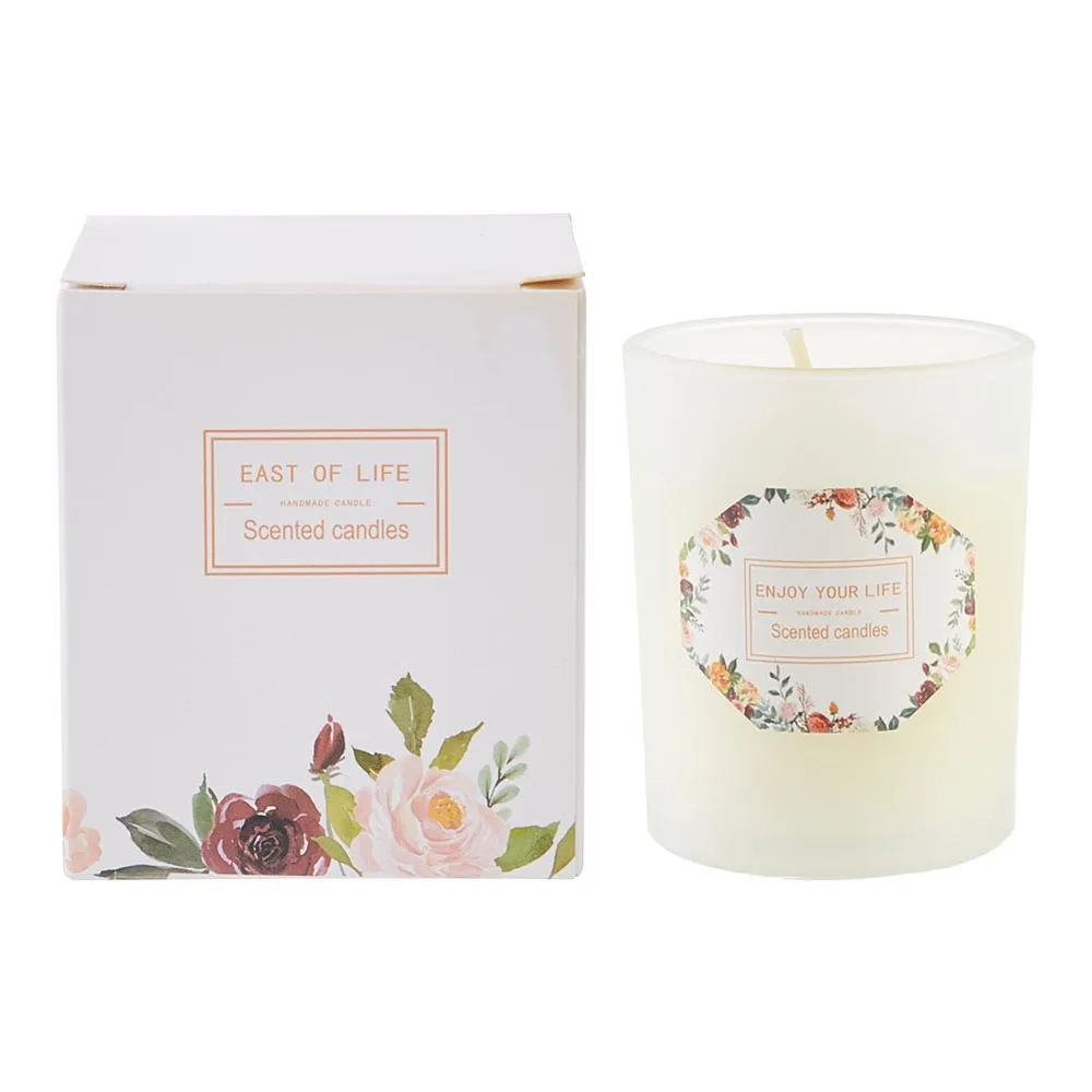 【Lifeideas】Handheld Gift Colored Glass Cup Fragrance Aromatherapy Candle