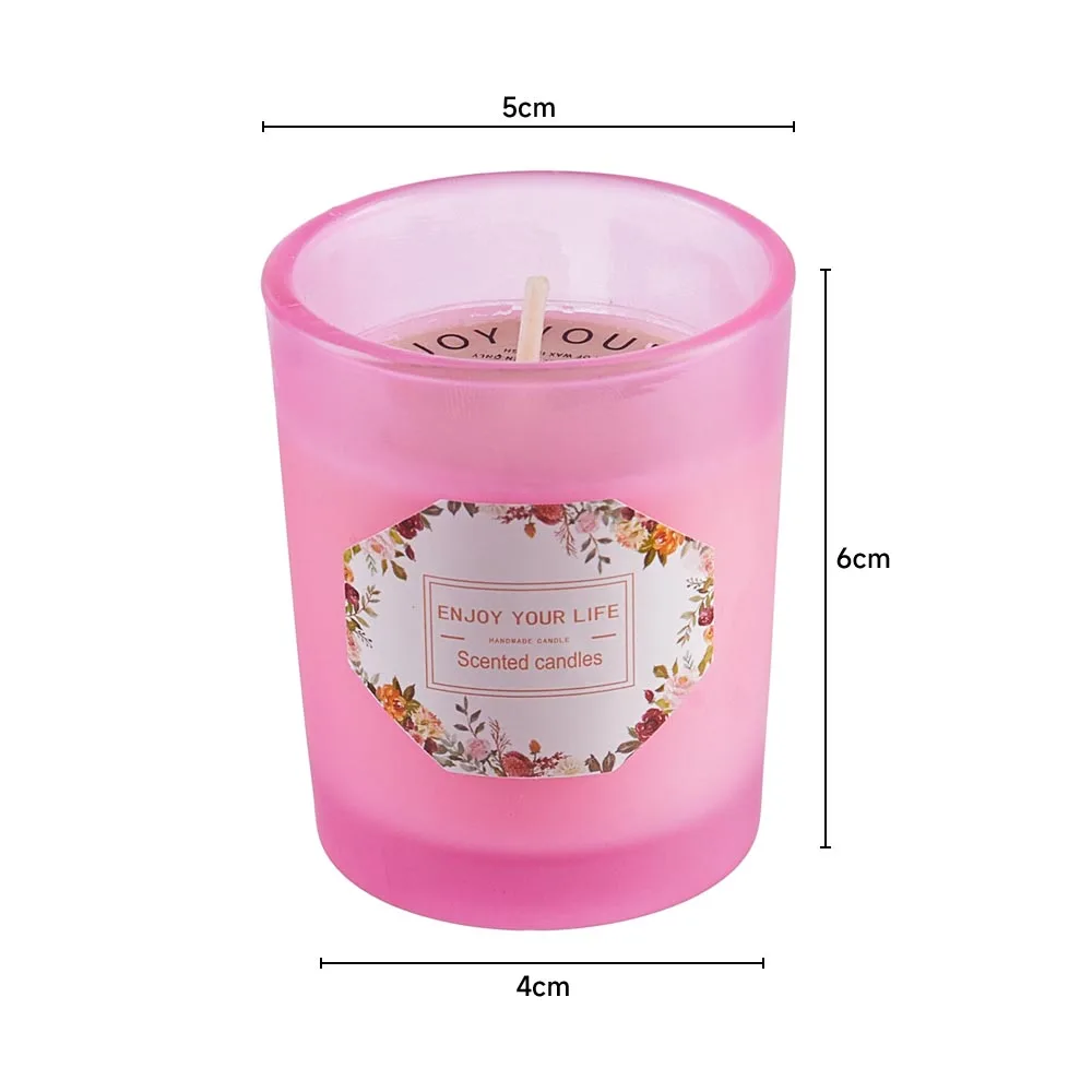 【Lifeideas】Handheld Gift Colored Glass Cup Fragrance Aromatherapy Candle