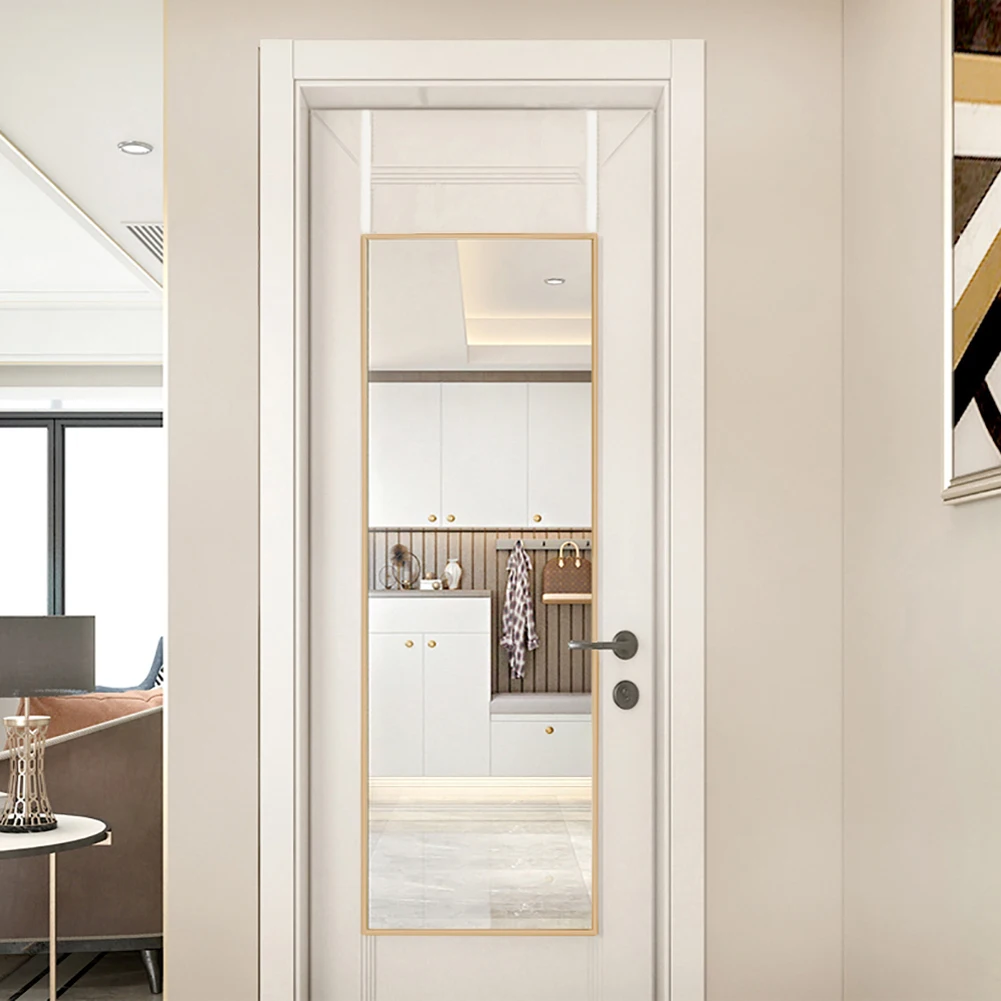 Voltsify Metal Frame Over the Door Full Length Mirror, 28cm W X 78cm H