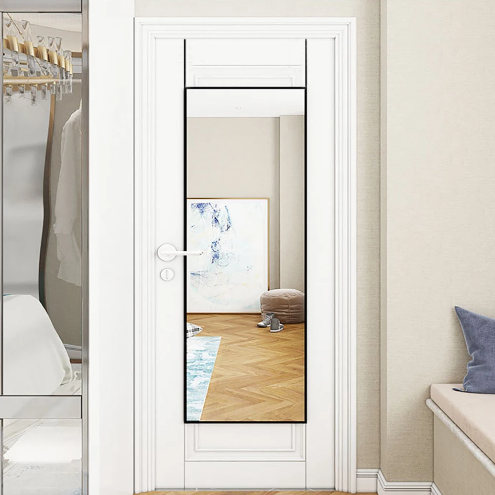 Voltsify Metal Frame Over the Door Full Length Mirror, 28cm W X 78cm H