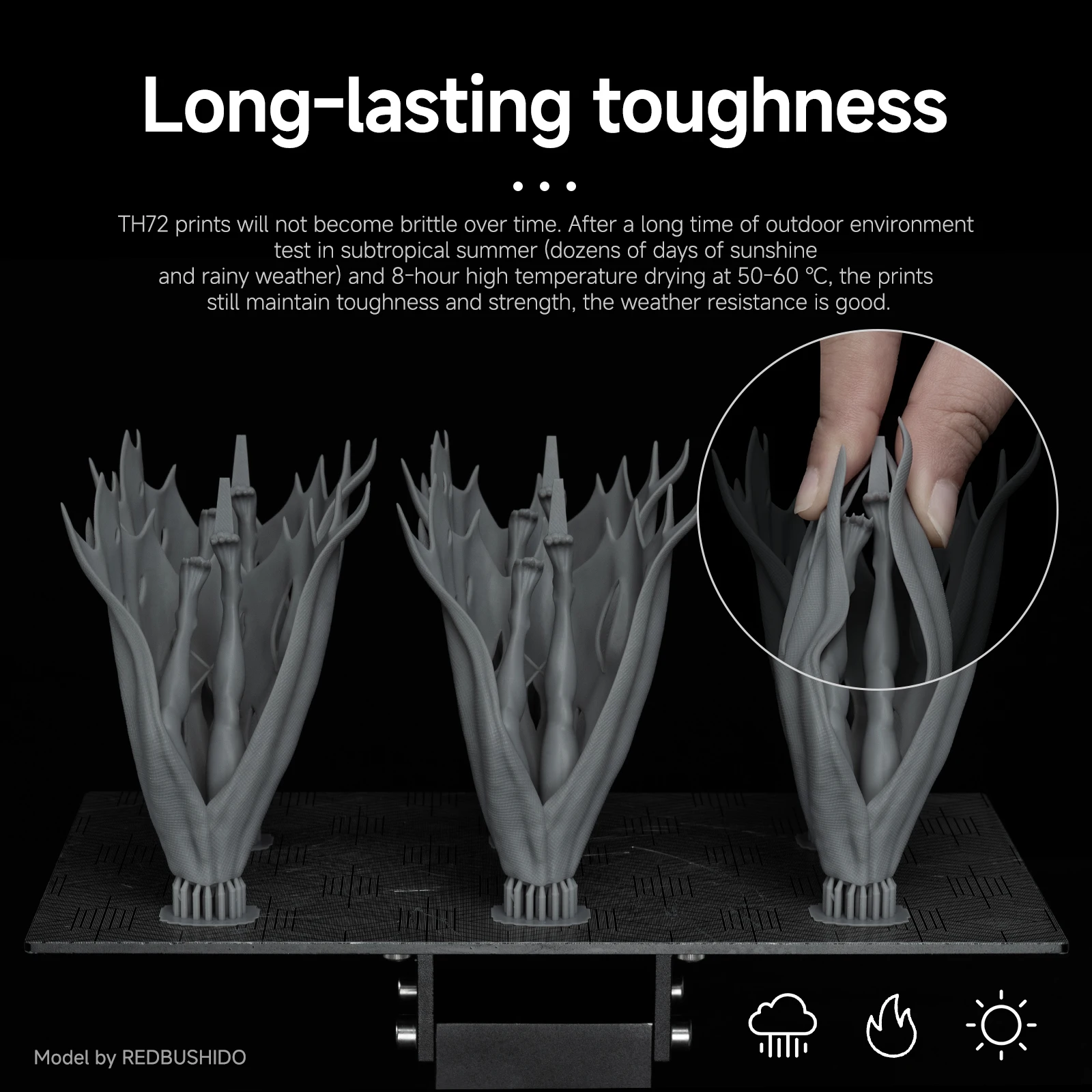 RESIONE TH72 1K 3D Resin Long-lasting Tough 3d Printer UV Resin For Elegoo Anycubic Resin 3d Photon Resin Photopolymer resin