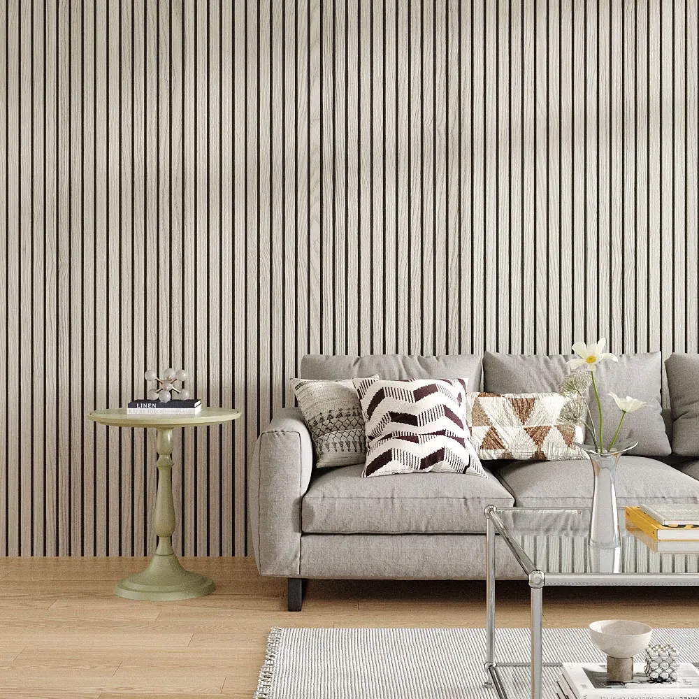 Modern Minimalism Wood Grain Wall Panel for Living Room Bedroom Office